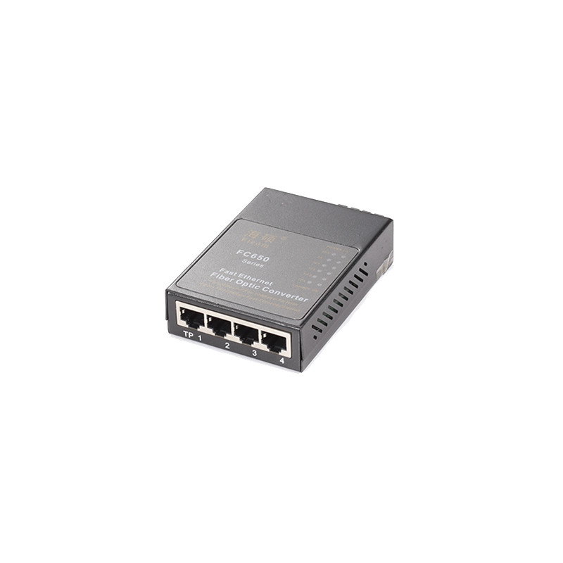 Convertisseur Switch 4 ports 10/100 Mb/s vers 100 Base fx 1310nm mo...
