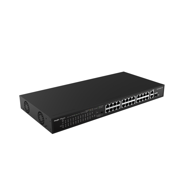 SWITCH 24 PORTS BASE-TX 10/100MBPS (POE, BUDGET POE MAX : 370W), 2*...