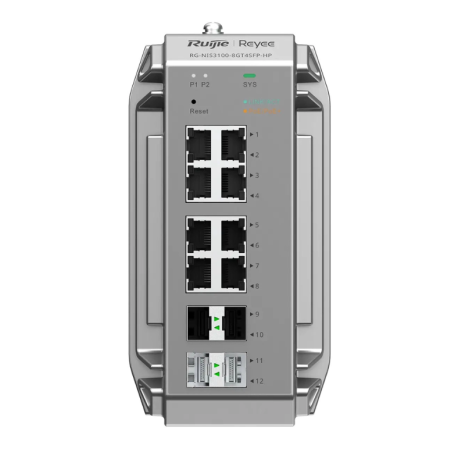 SWITCH GÉRABLE INDUSTRIEL L2 8 RJ45 POE+ / 4 SFP 240W REYEE