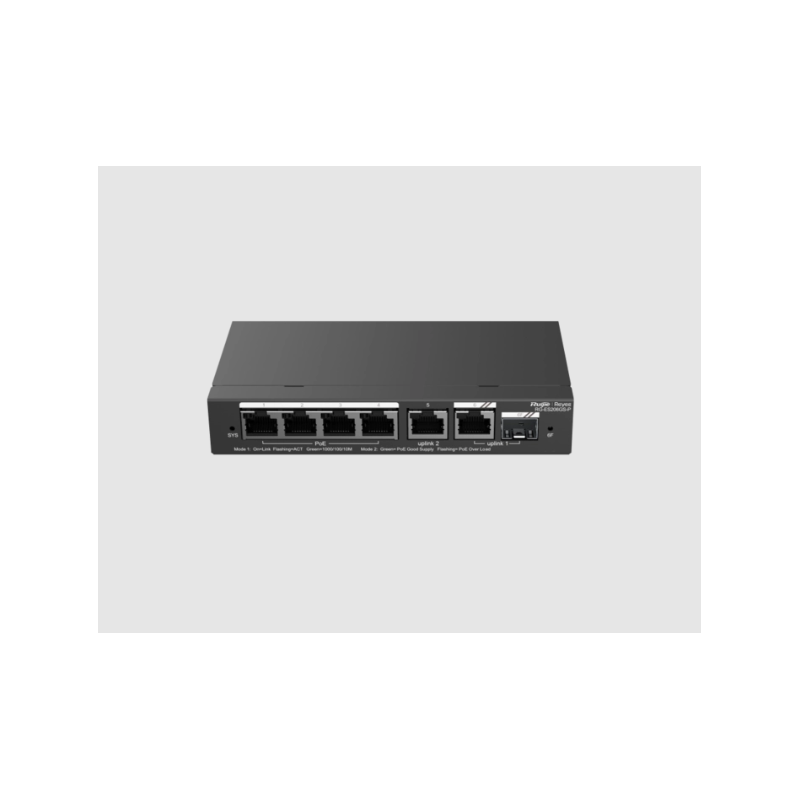 Smart Switch PoE Gigabit à 6 ports : 4 ports PoE/PoE+, 1 port RJ45 Gigabit