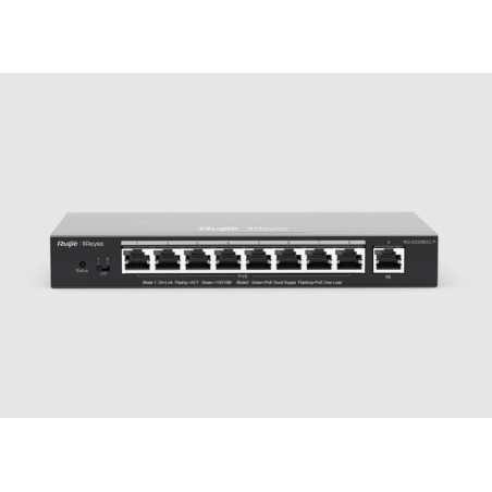 SWITCH PoE GIGABIT SMART : 9 GIGABIT RJ45 PO RTC incluant 8 ports PoE/PoE+ 120W