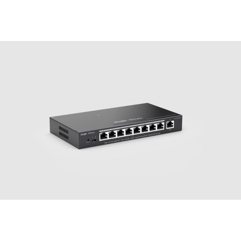 SWITCH PoE GIGABIT SMART : 9 GIGABIT RJ45 PO RTC incluant 8 ports PoE/PoE+ 120W