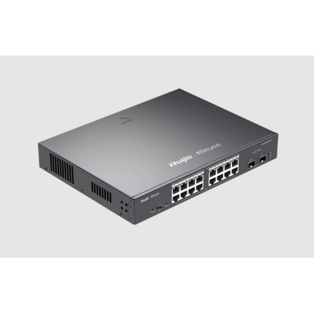 Switch PoE Gigabit smart 18 ports : 16 ports Gigabit RJ45 PoE/PoE+, 2 ports SFP