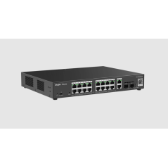 Smart Switch PoE Gigabit à 20 ports : 2 ports RJ45 Gigabit, 16 ports PoE/PoE+