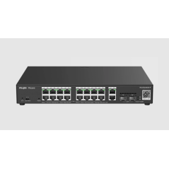 Smart Switch PoE Gigabit à 20 ports : 2 ports RJ45 Gigabit, 16 ports PoE/PoE+