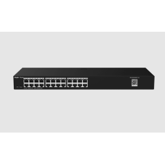 Switch 24 ports GIGABIT SMART : 24 ports Gigabit RJ45, boîtier en acier montable