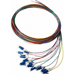 Pack 12 Pigtails couleurs monomode Easystrip LCPC 2M G652 9/125 900 µm