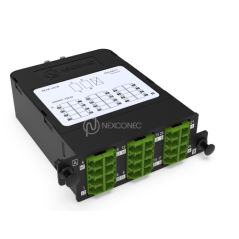 Module HD MPO-LC/APC Elite 24FO SM Vert Pol B, avec volet (2x MPO-1...