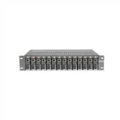 Chassis nu 19 2 U 14 ports convertisseurs avec ventilation