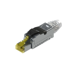 Noyaux RJ45 Cat6A S/FTP 2 manchons sans outils L48mn Câble 23-26AWG