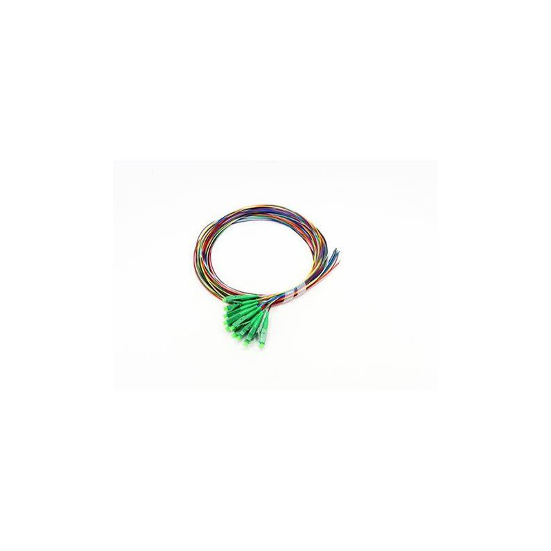 Pack 12 Pigtails couleurs monomode Easystrip LCAPC 2M G652 9/125 90...