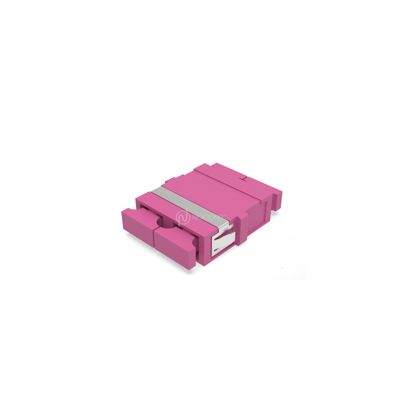 Traversée optique SC duplex multimode sans oreilles fuchsia pour OM4