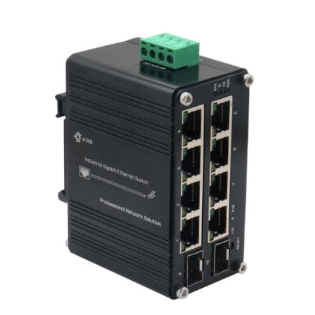 mini switch industriel lite managed 8 ports POE at + 2 ports SFP gi...