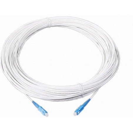 Jarretière optique mono G657 A SCUPC/SCUPC simplex gaine blanche renforcée 5 m  CORDONS FIBRE 7,30 €CORDONS FIBRE