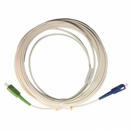 Jarretière optique mono G657 A SCUPC/SCAPC simplex gaine blanche renforcée 5 m  CORDONS FIBRE 8,75 €CORDONS FIBRE