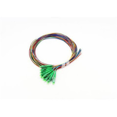 Pack 12 Pigtails couleurs monomode Easystrip LCAPC 2M G652 9/125 90...