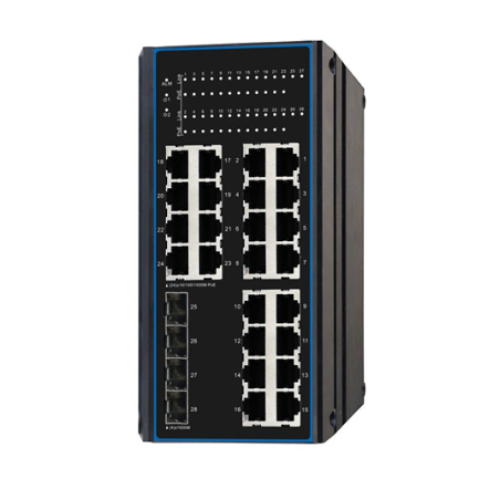 SWITCH INDUSTRIEL 24 PORTS POE+4 SFP MANAGE L2