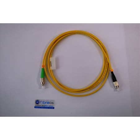 Jarretière optique mono FCAPC/FCPC simplex jaune 1m Jarretière opti...