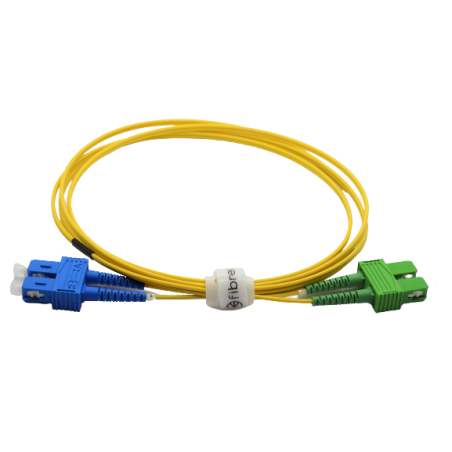 Jarretière optique mono SCAPC/SCPC duplex Zipp jaune  Cordons mono duplex 10,62 €Cordons mono duplex