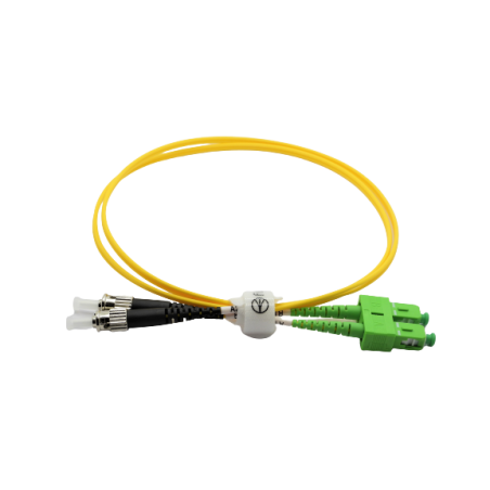 Jarretière optique mono SCAPC/ST duplex Zipp jaune  Cordons mono duplex 10,62 €Cordons mono duplex