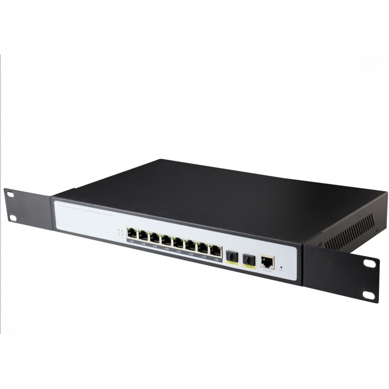 Switch PoE+ at géré 8 ports 10/100/1000 Mbps avec 2 Ports Gigabit SFP alim 120 W  Switchs rackables 147,60 €Switchs rackables
