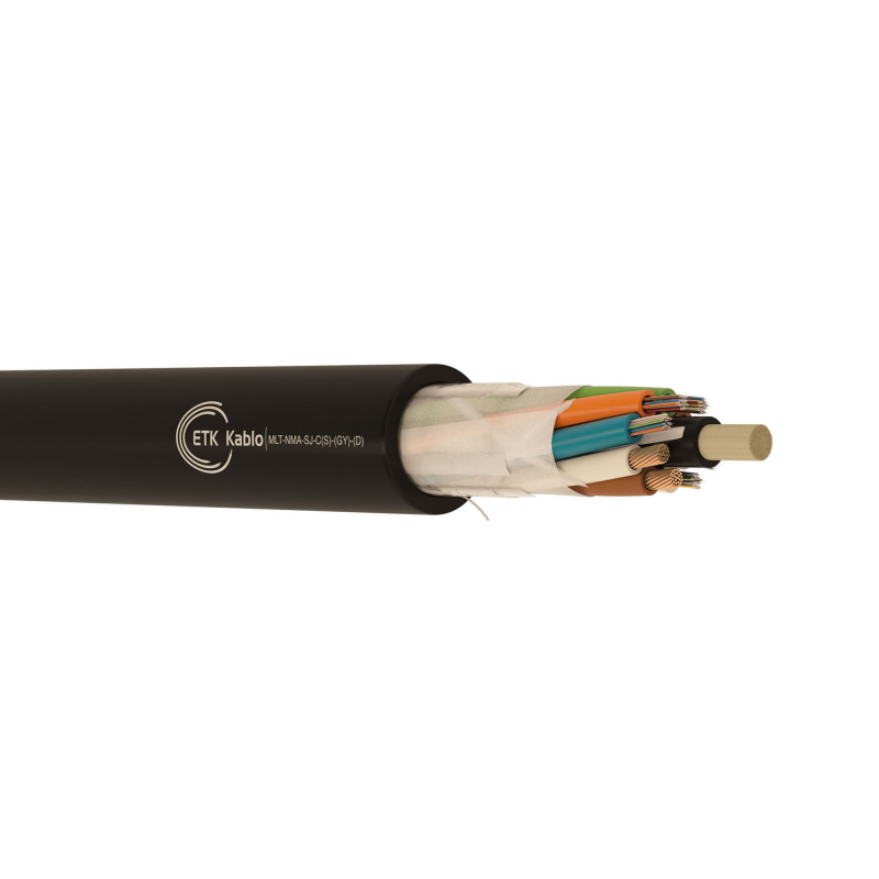 cable hybride optique 12 fo mono g652d + 2 conducteurs cuivre 2.5 m