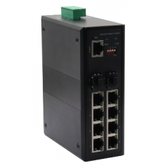 Switch PoE industriel géré 8 ports 10/100/1000 Mbps avec 2 Ports Gigabit SFP