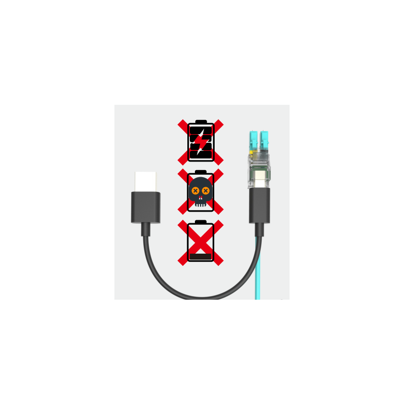 Jarretière optique OM4 LC/LC tracable led USB C duplex Zipp, turquoise, 1 m FIBREOS Cordons OM3 8,62 €Cordons OM3