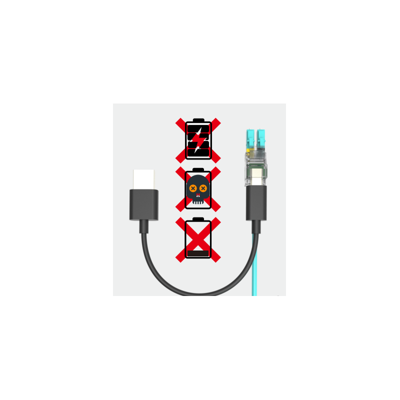 Jarretière optique OM3 LC/LC tracable led USB C duplex Zipp, turquoise, 2 m FIBREOS Cordons OM3 8,62 €Cordons OM3