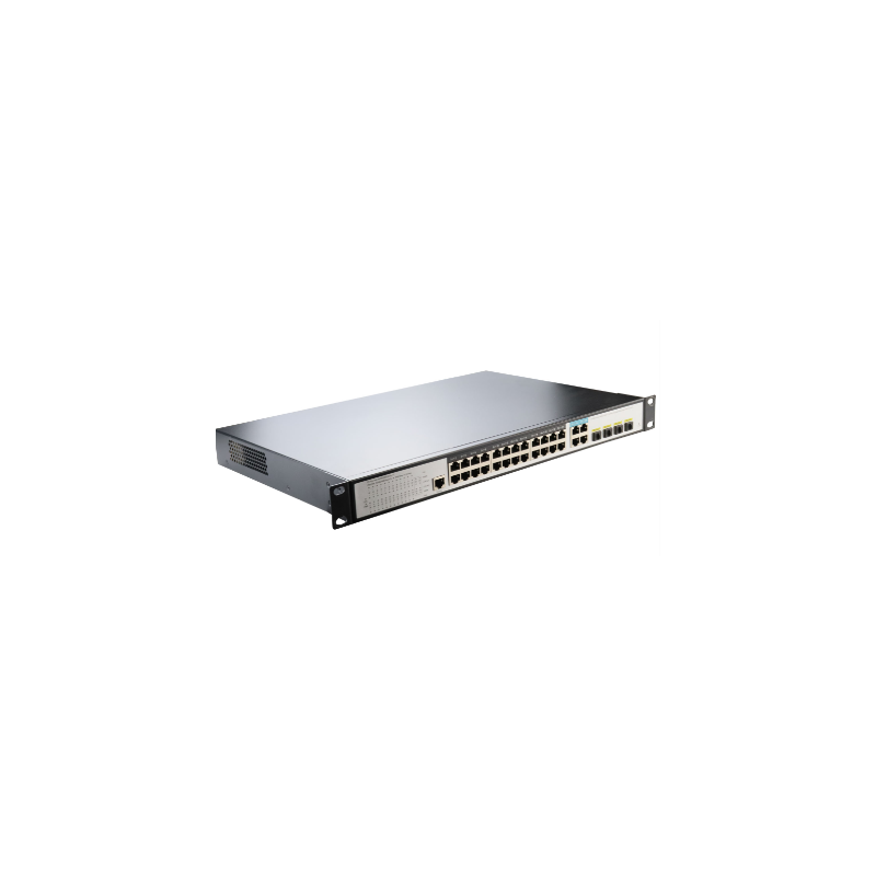Switch managé L2+ 24 ports 10/10/1000 POE at + 4 ports combo sfp / giga FIBREOS Switchs rackables 280,00 €Switchs rackables