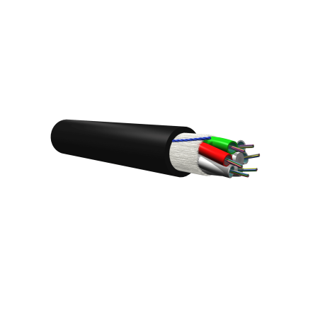 Câble multitubes intérieur/extérieur 36 FO 50/125 OM4 armé fibre de...