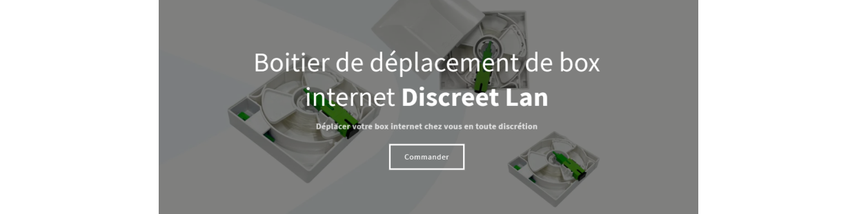 Boitier déplacement de box internet avec son câble invisible